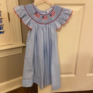 Smocked 4th of July dress